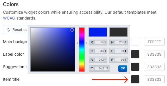 Changing Widgets' Colors on Wix