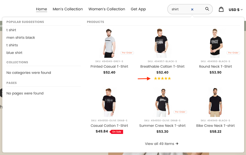 Product Reviews in app's widgets on Shopify