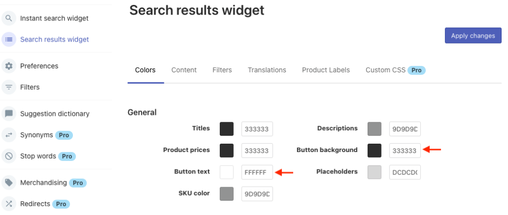 Displaying the "View product" button in Search Results Widget on Wix
