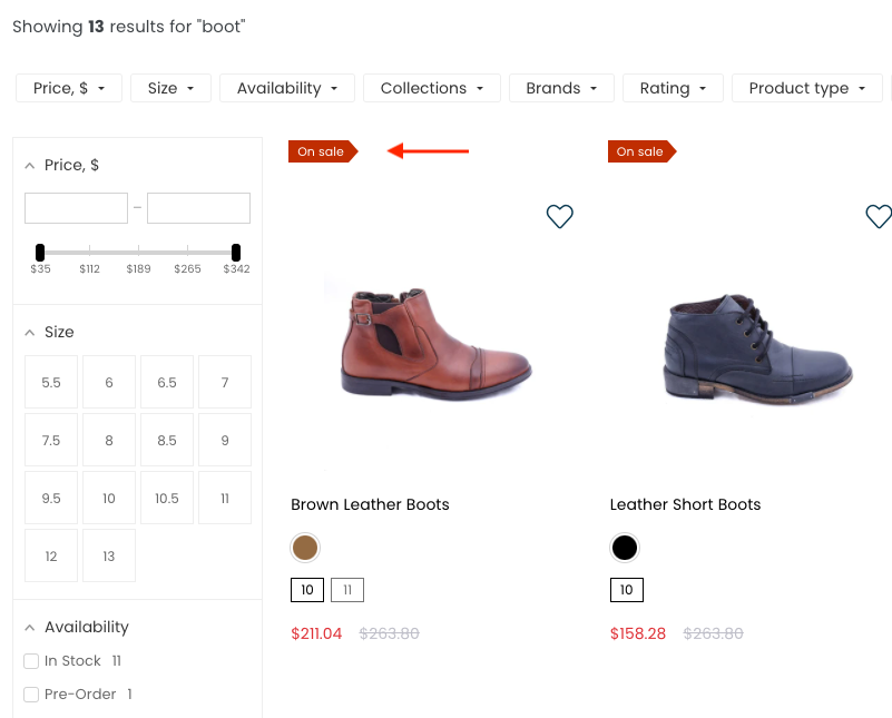 Setting up Product Labels in Search Results Widget on Shopify ...