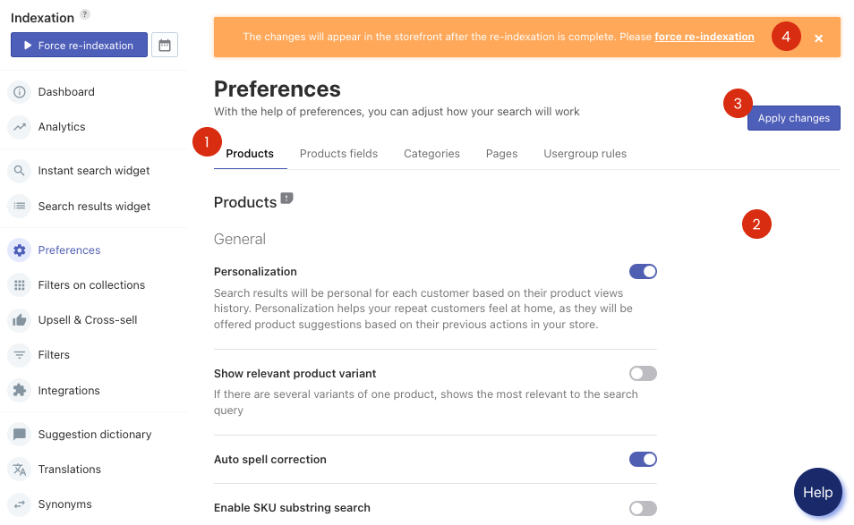 Managing products preferences in Shopify stores