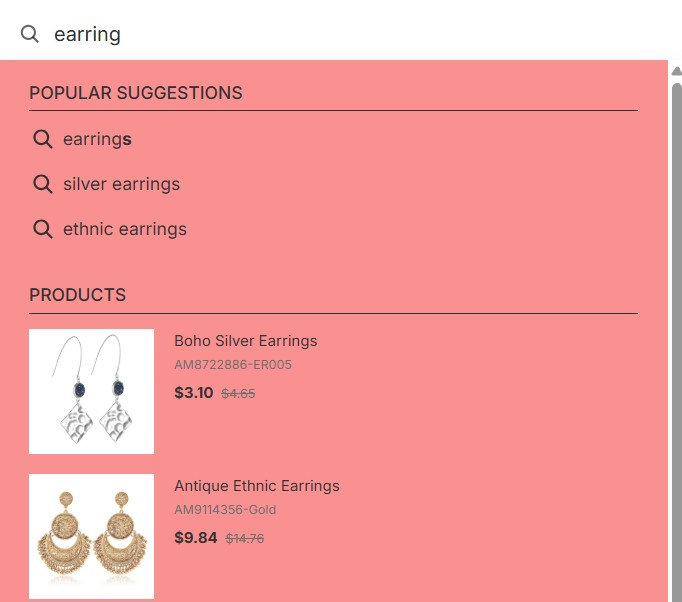 Changing colors of Instant Search Widget