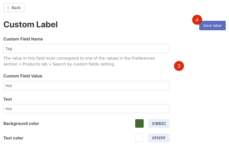 Setting up Custom Labels in Instant Search Widget on BigCommerce