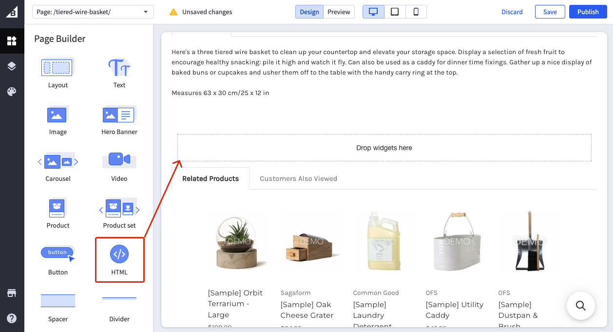 Adding Recommendation widgets to BigCommerce themes manually