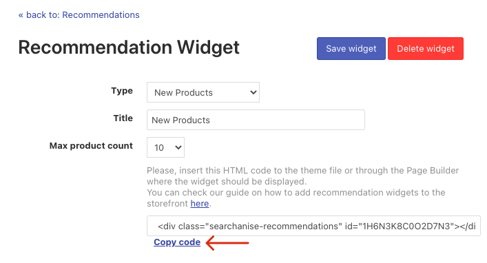 Adding Recommendation widgets to BigCommerce themes manually