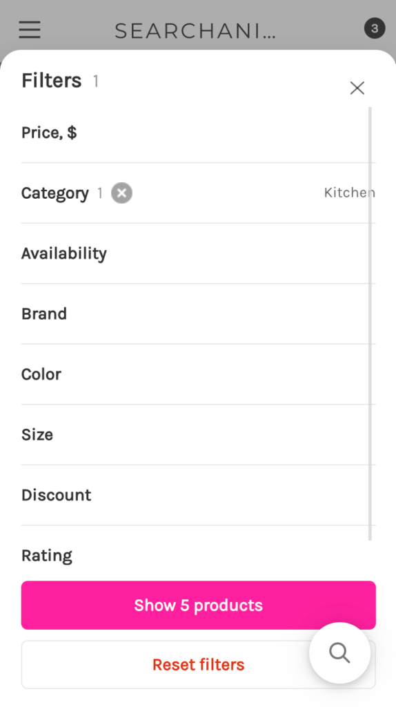 Changing colors of Search Results Widget