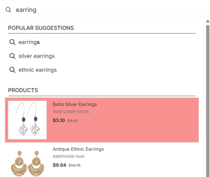 Changing colors of Instant Search Widget