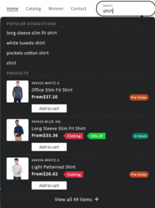 Customizing the appearance of Searchanise widgets