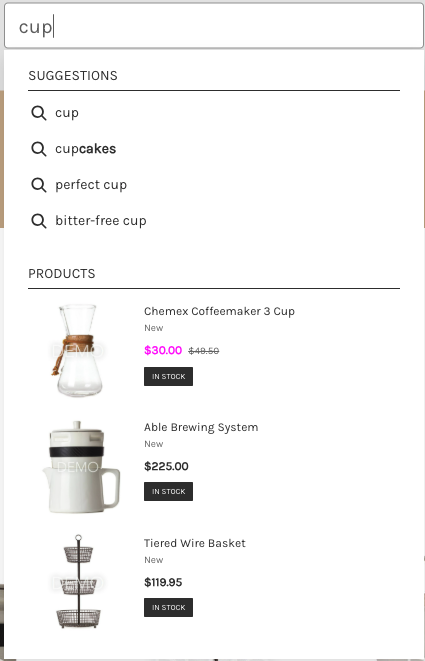 Changing colors of Instant Search Widget