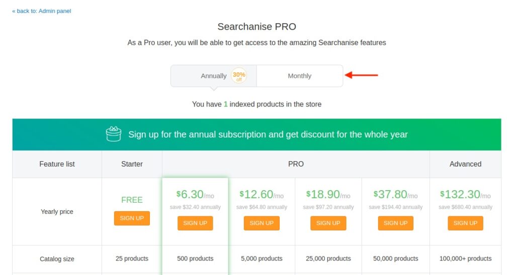 How to purchase Searchanise subscription for Magento