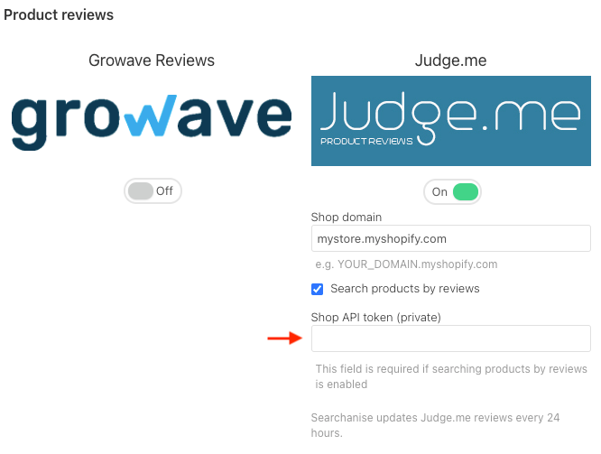 Product Reviews in Smart Search & Filter on Shopify