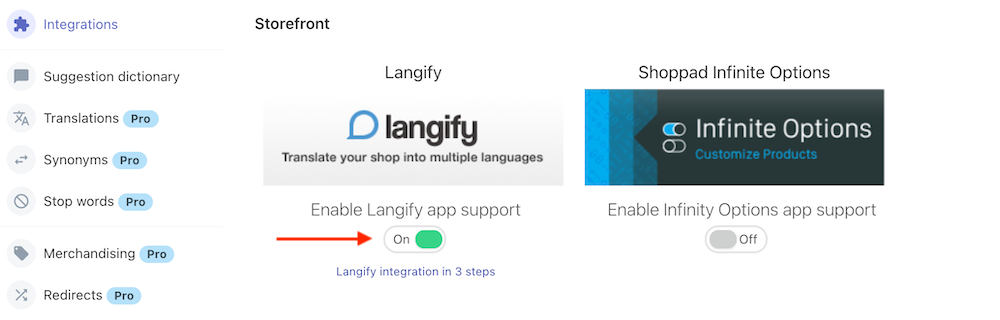 Langify Integration