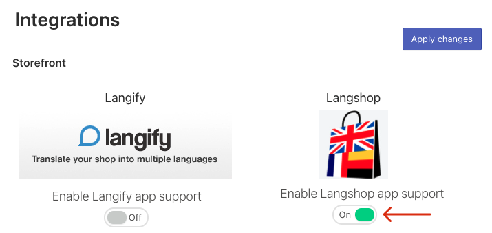 LangShop Integration
