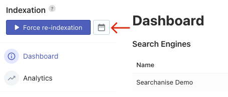 Setting up the automatic re-indexation by schedule on Shopify