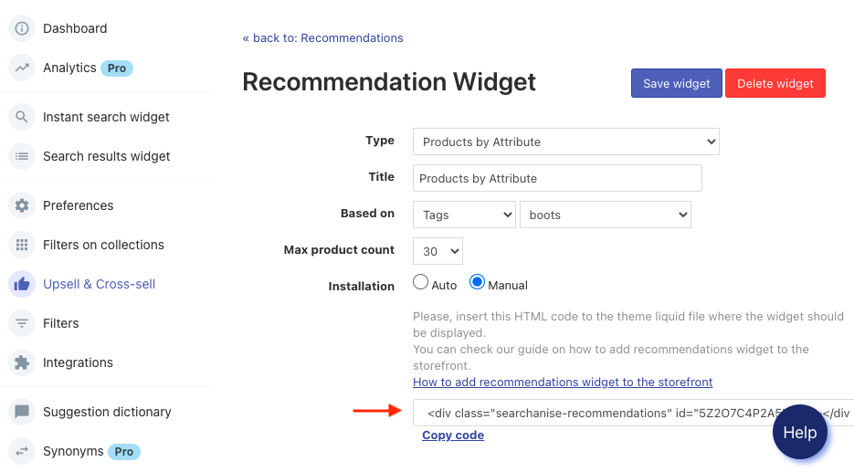 Adding Recommendation widgets to theme files manually