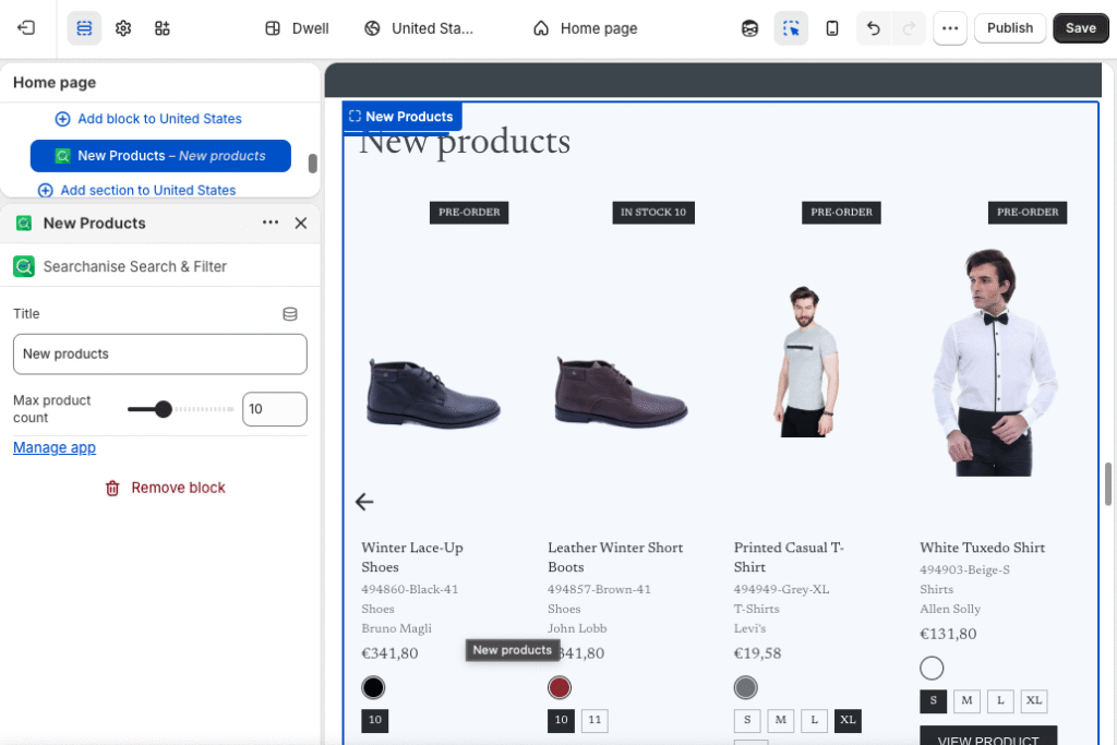 Adding recommendations through app blocks (OS 2.0 blocks)