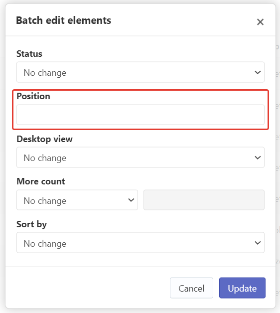 setting a filter's position