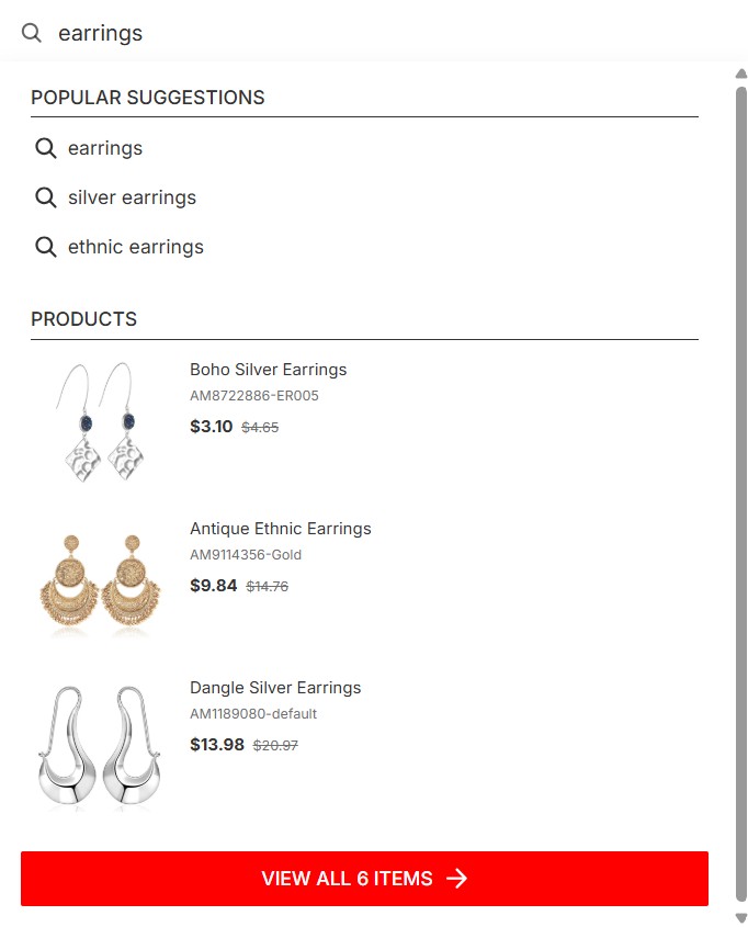 Changing colors of Instant Search Widget
