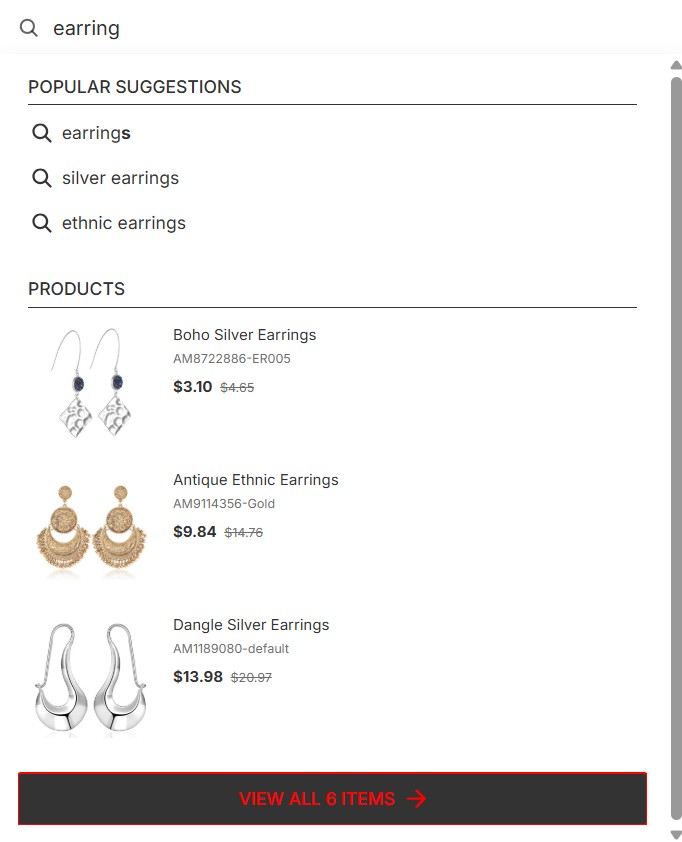 Changing colors of Instant Search Widget