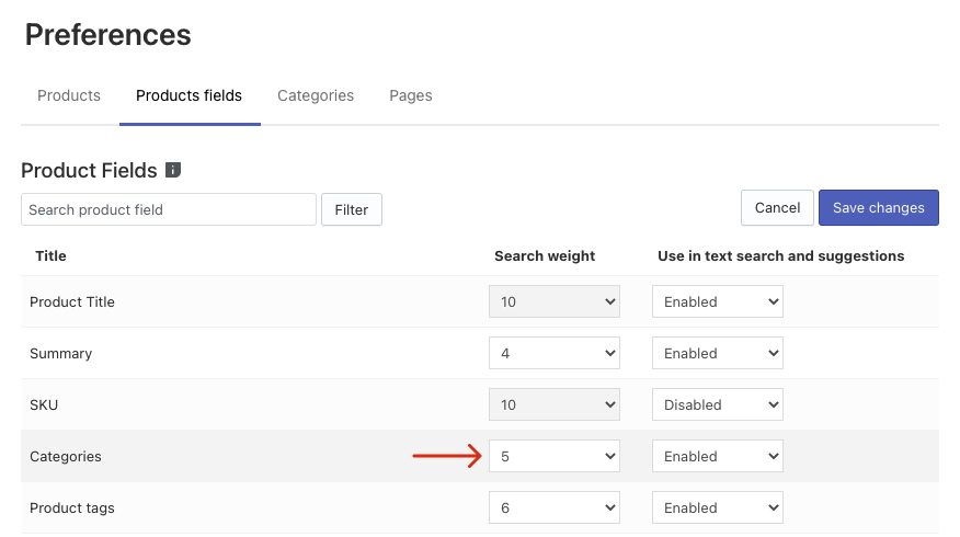 Adjusting Product Fields for search on WooCommerce