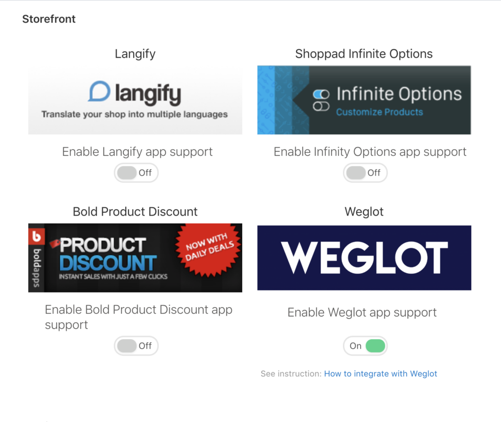 Weglot Integration