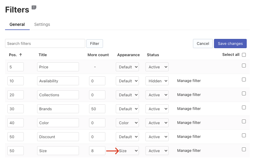 Adjusting Filters on Wix